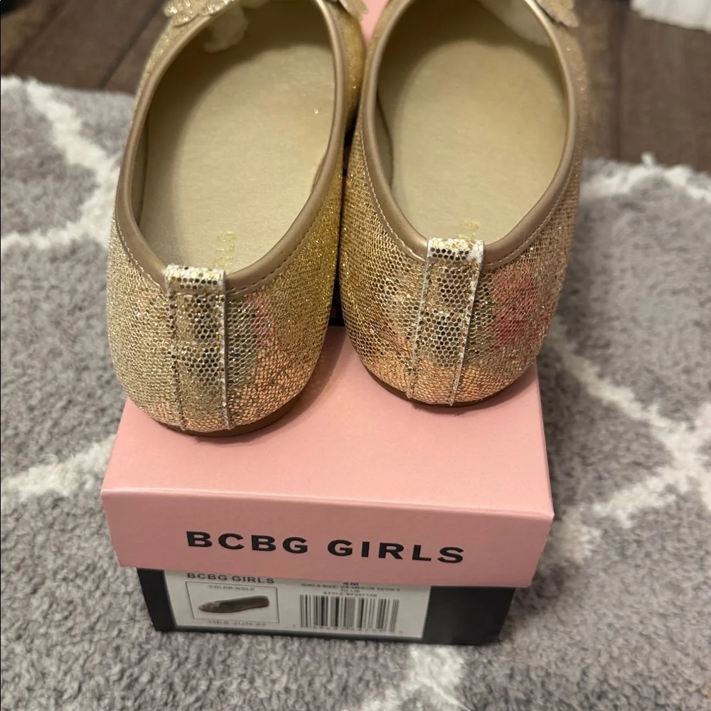 BCBG sparkly gold